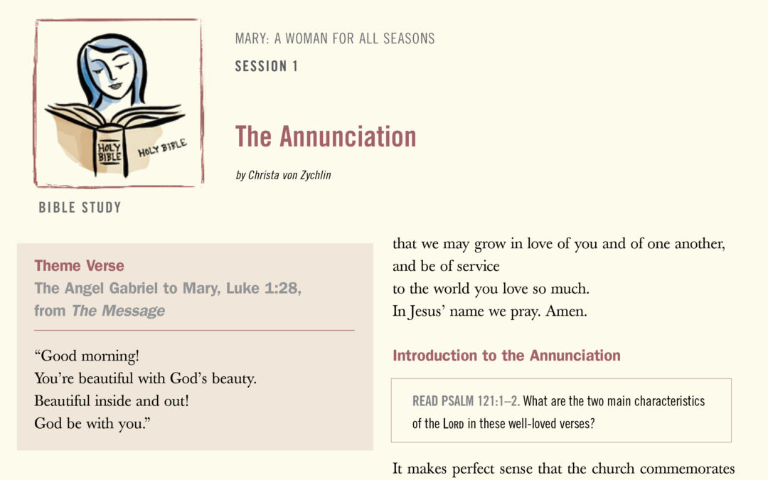 Free Bible study: “Mary–a woman for all seasons”