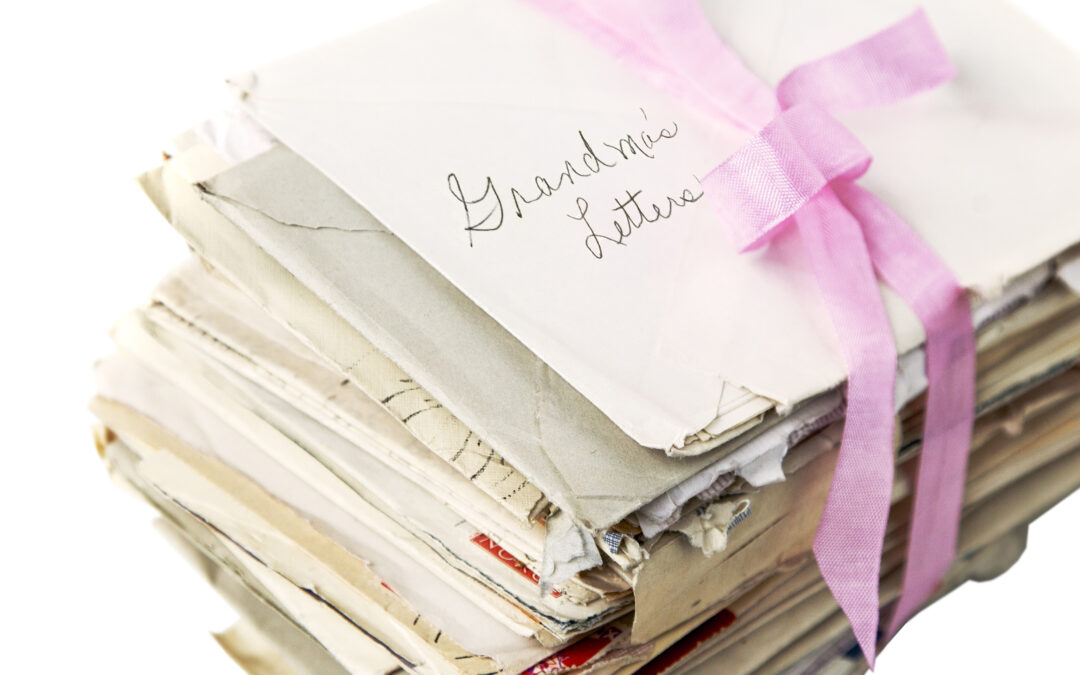 Bundle of old love letters.