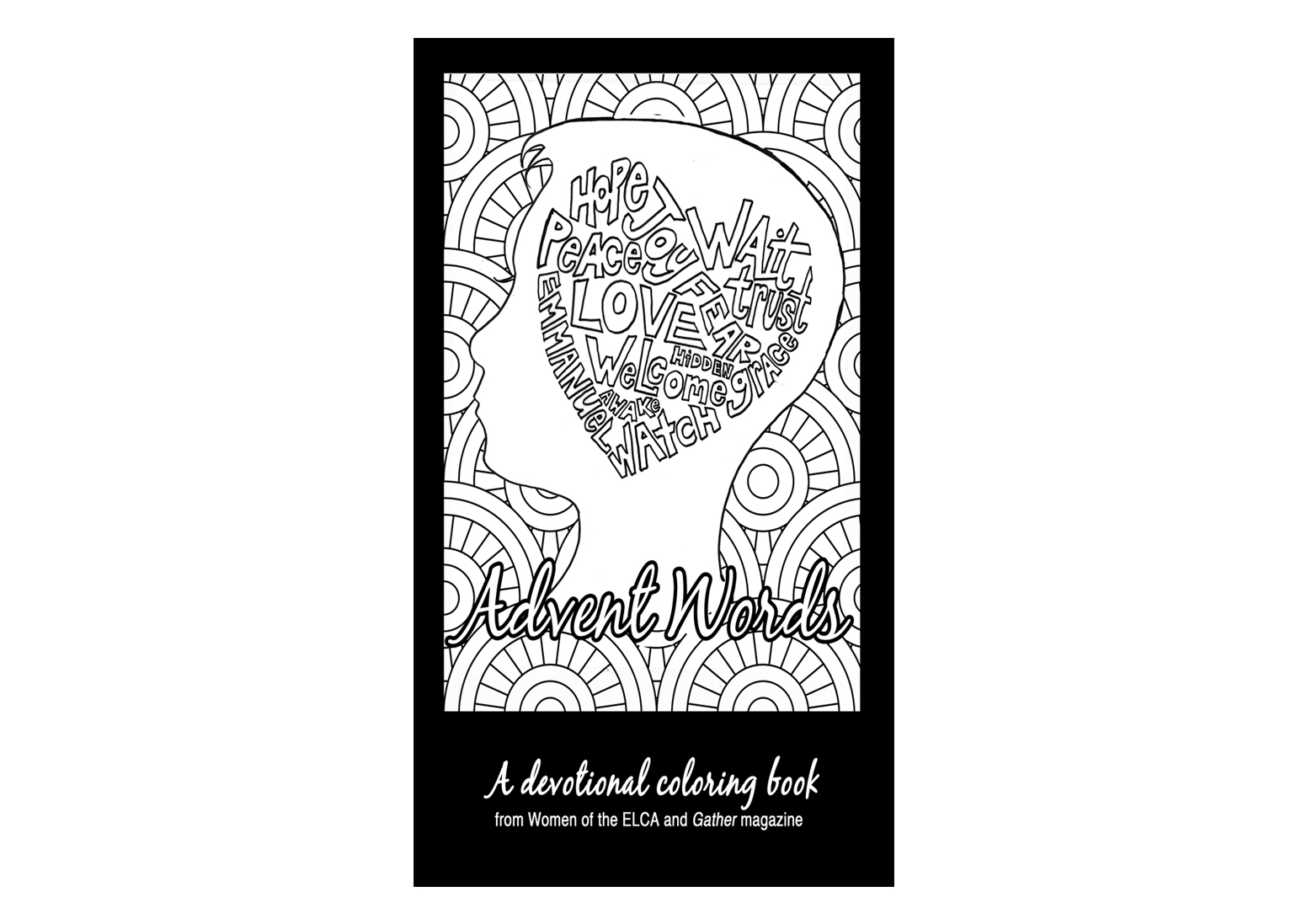 Gather's Advent words coloring book devotional - $7 - Gather
