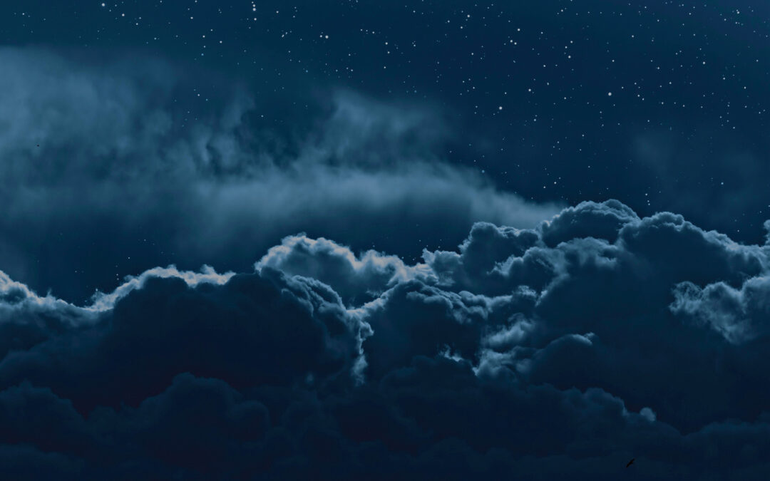 Cloudy night sky