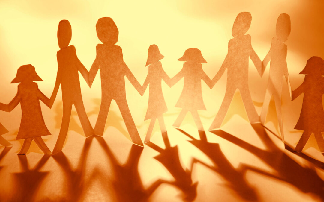 Family working together as team