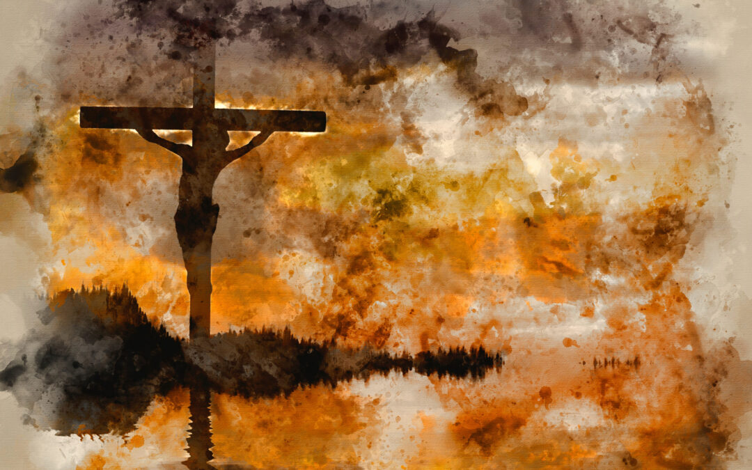 Cropped cross watercolor