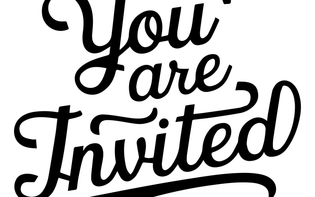 You are invited lettering vector