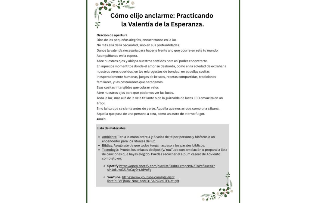Advent 2026 devotional: Spanish version
